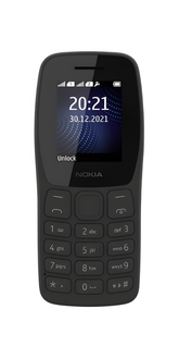 Nokia 105 Dual Sim, Keypad Mobile Phone with Wireless FM Radio (Charcoal)