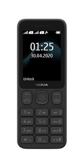 Nokia 125 Dual SIM Feature Mobile, Wireless FM Radio and Built-in Torch (Black)