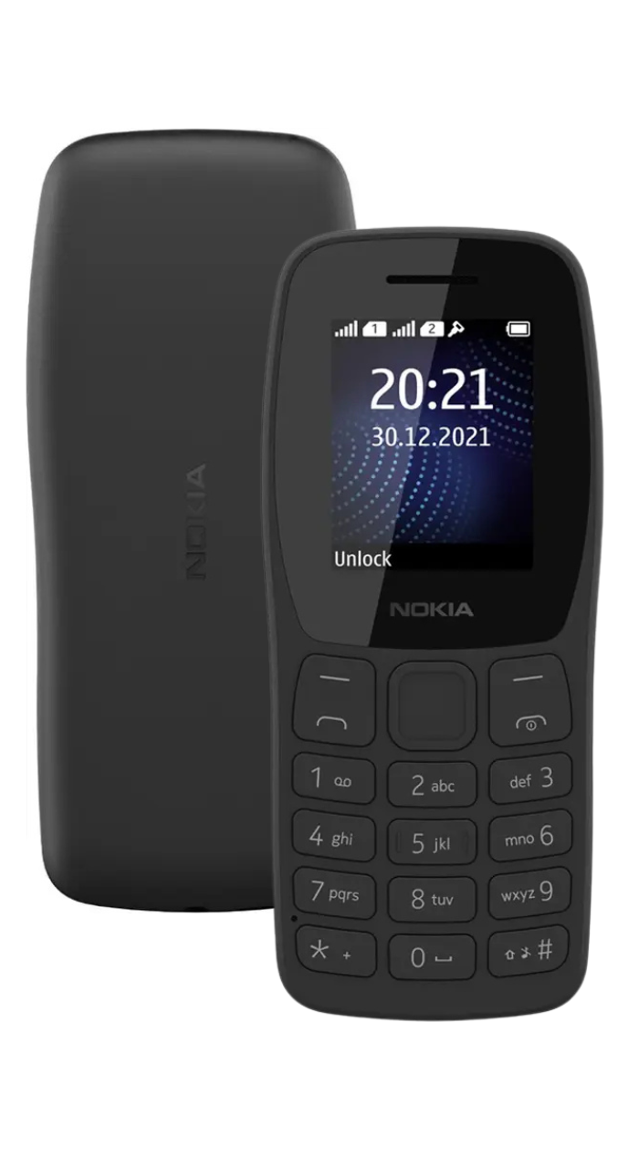Nokia 105 Classic with Charger  (Charcoal)
