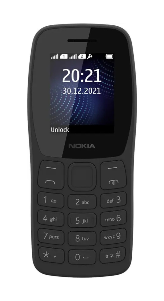 Nokia 105 Classic with Charger  (Charcoal)