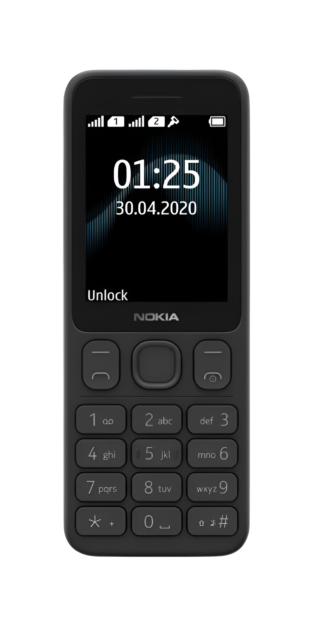 Nokia 125 Dual SIM Feature Mobile, Wireless FM Radio and Built-in Torch  (Black)