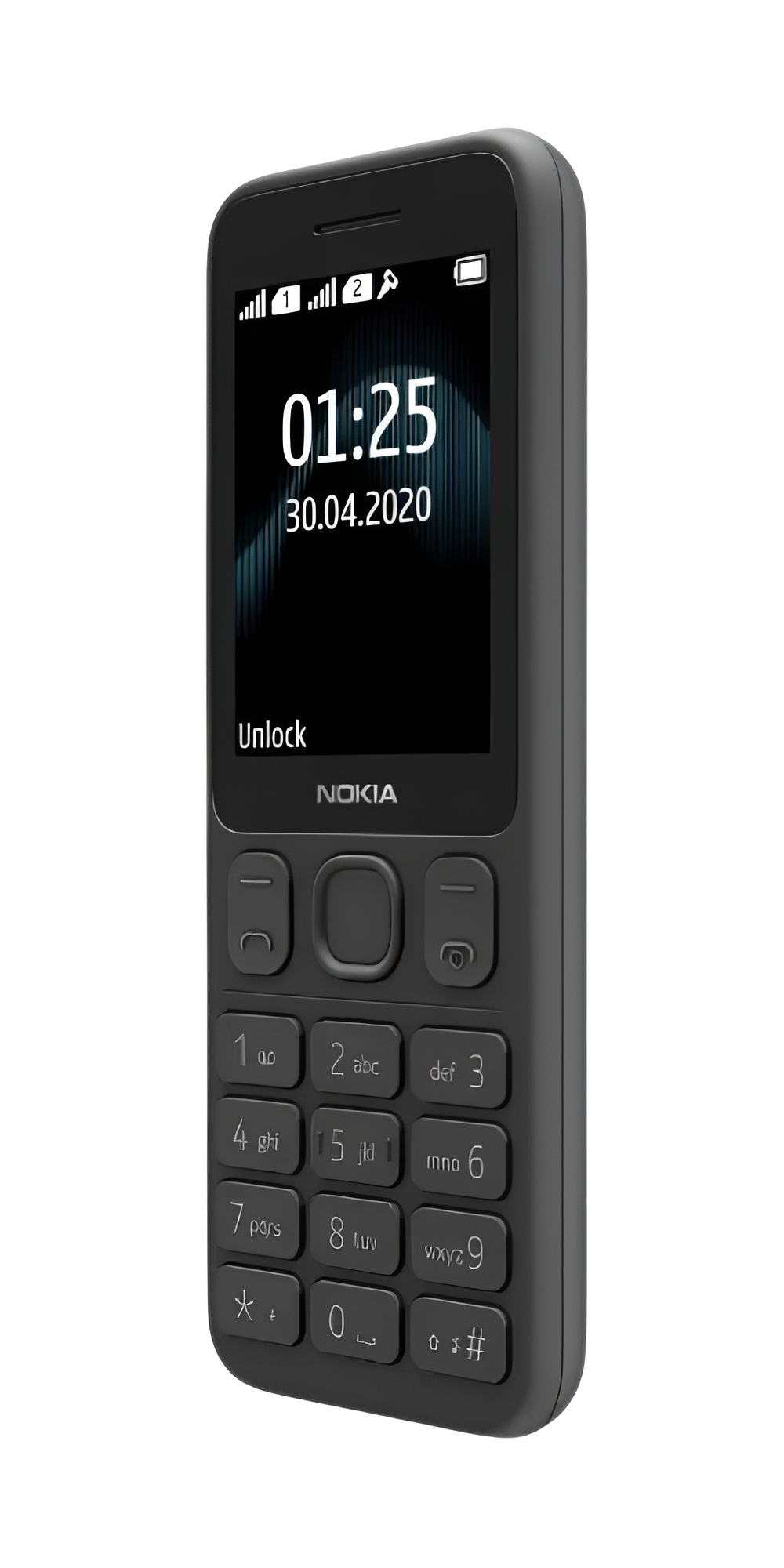 Nokia 125 Dual SIM Feature Mobile, Wireless FM Radio and Built-in Torch  (Black)