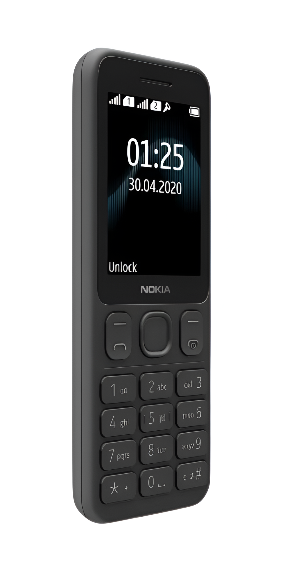 Nokia 125 Dual SIM Feature Mobile, Wireless FM Radio and Built-in Torch  (Black)