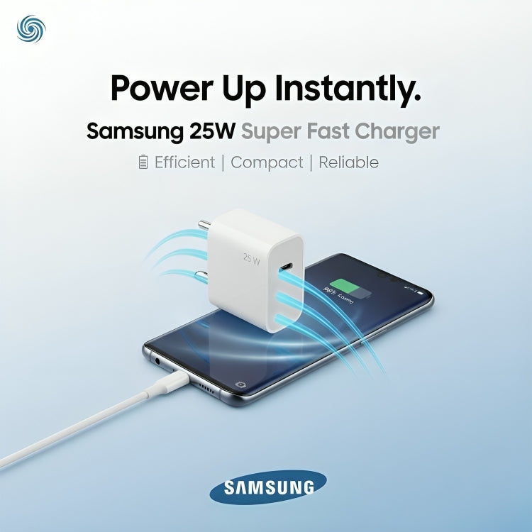 Samsung 25 W GaN 3 A Wall Charger for Mobile  (White)